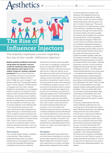 Aesthetics Journal – The Rise of Influencer Injectors